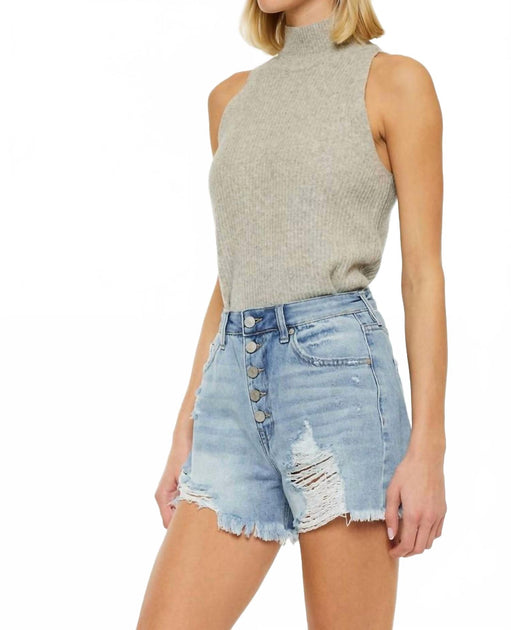 KanCan High Noon Denim Short Blue 26 4