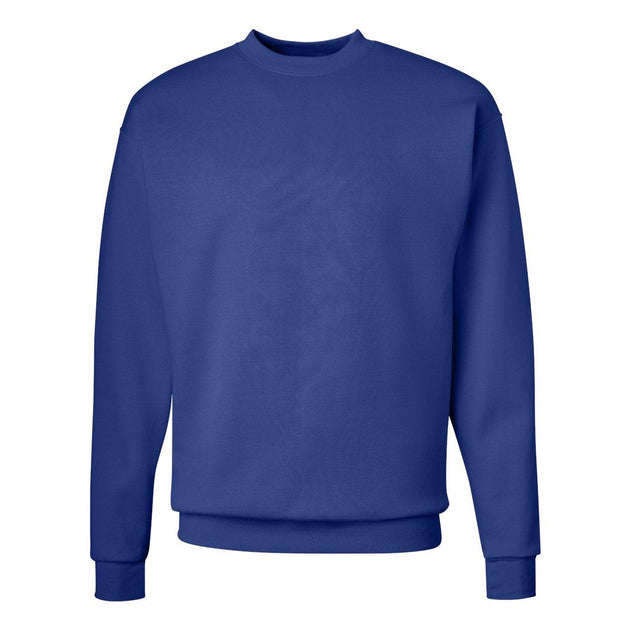 Hanes Ecosmart Crewneck Sweatshirt Blue Large 2