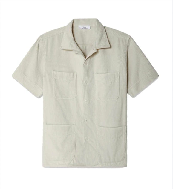 United Men's Cord Work Shirt Grey XLarge 3