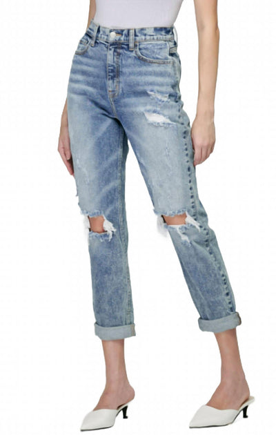 Cello Tommy High Rise Crop Jean Blue US 2 2