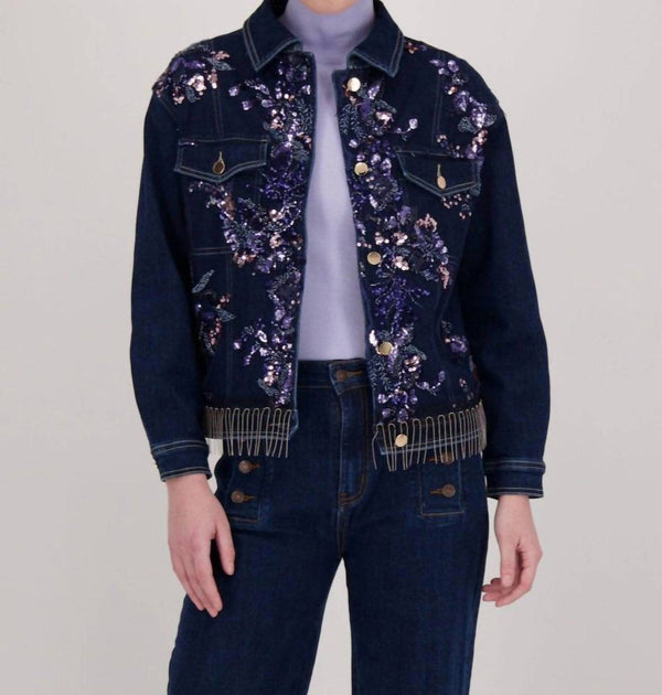 その他ブランド / ISABELLASTEFANELLI/ジャケット/--/--/GRY Gabby Isabella Embroidered Denim Jacket | ShopSimon