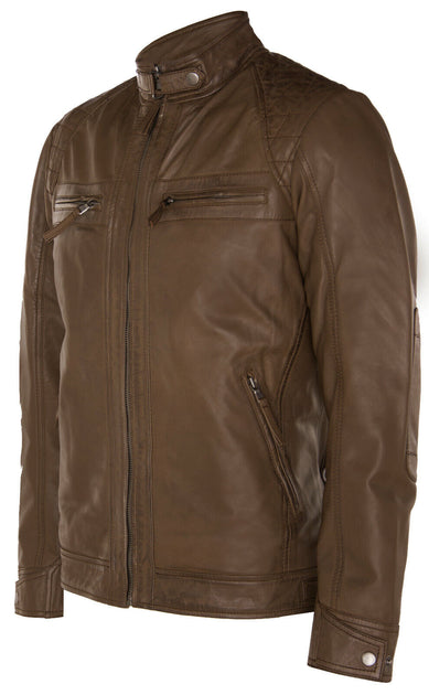 Infinity Vintage Leather Racing Biker Jacket Black XL 3