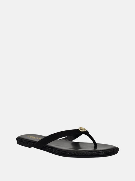 Guess Factory Barenn Thong Sandal Black US 10 2