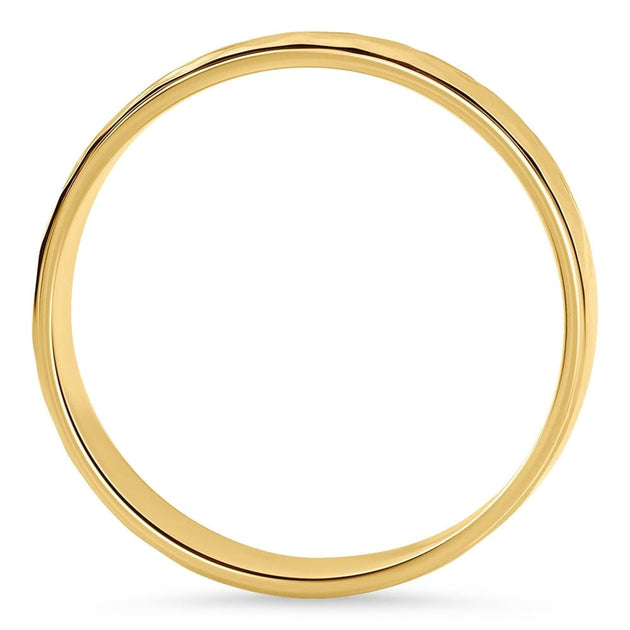 Pompeii3 Brushed Hammered Wedding Band 14k Gold Multi US 9.5 5