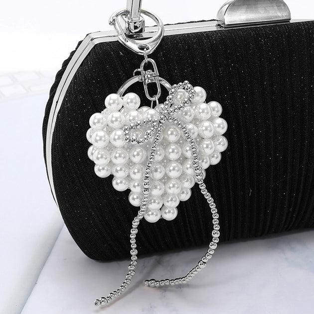 FASHNZFAB Porte-clés Charme Pour Sac Cœur Perles Multi 2