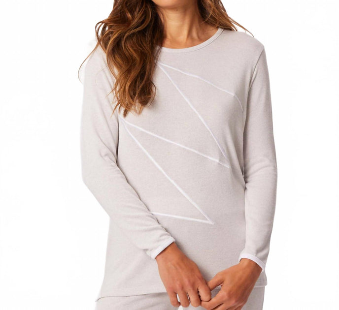 french kyss Zig Zag Long Sleeve Sweater Grey Small 3
