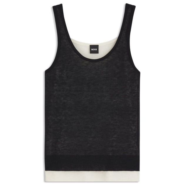 Boss Knitted Vest Top Black Small 2
