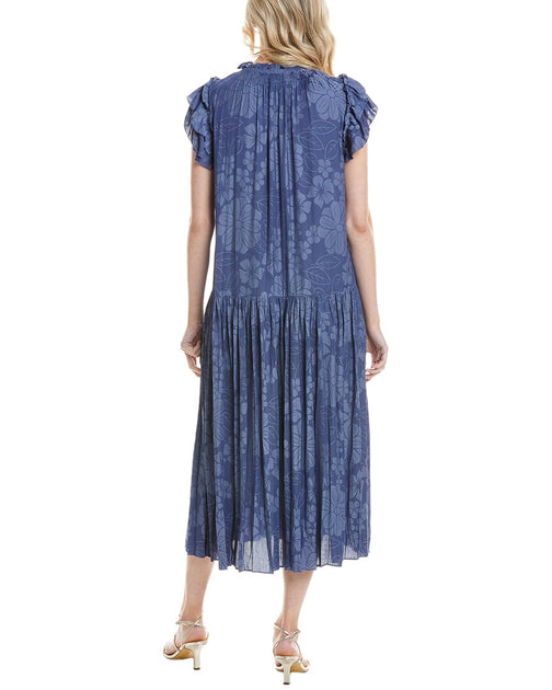 MARION Maxi Dress Blue Small 3