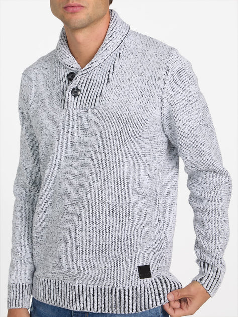 Guess Factory Leo Marled Shawl Sweater Multi Large 4