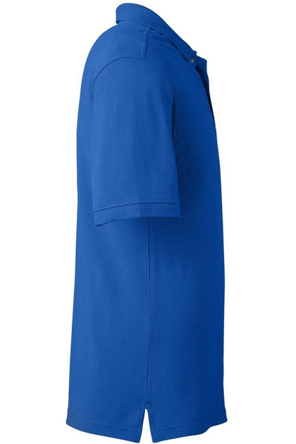 Harriton Pique Polo Blue Medium 4