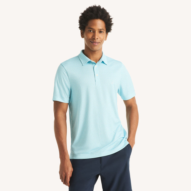 Nautica Printed Performance Polo Blue Medium 2