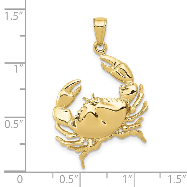 Diamond2Deal Stone Crab Pendant Yellow Gold 4