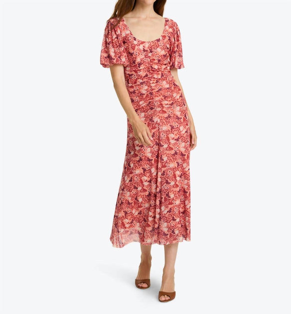 Draper James Mindy Midi Dress Pink Large 2