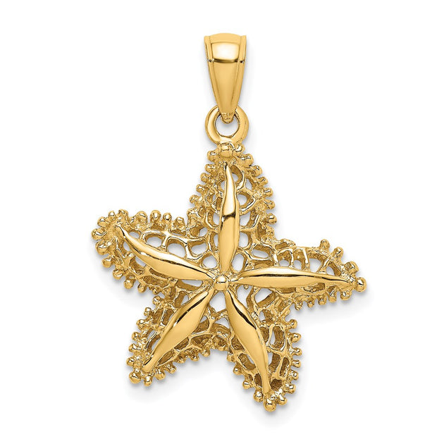 Diamond2Deal Starfish Charm Silver 14K Gold 2