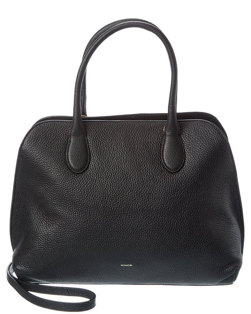 Vince Donna Medium Leather Satchel Black Medium 2