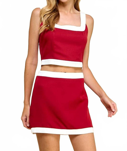 TCEC Natalia Two Piece Set Red Medium 2