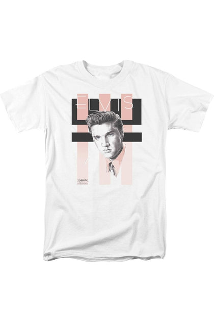 Gildan Elvis Presley Retro T-Shirt White Medium 2