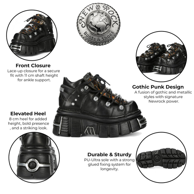 New Rock M-106N-C86 Ankle Boots Black EU 46 3