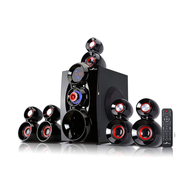 Système d'enceintes surround Bluetooth 5.1 canaux beFree Sound Rouge 2