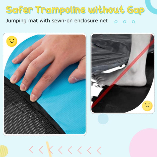 Hivvago 55 Inch Mini Trampoline Blue 4