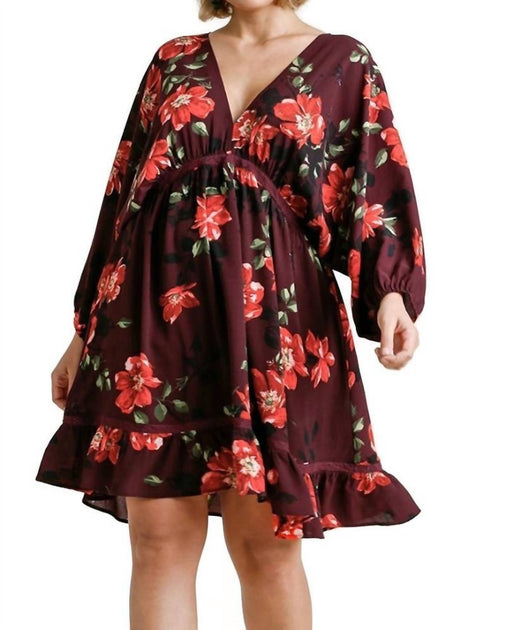 Robe Umgee à manches ballon et imprimé floral Multi XLarge 2