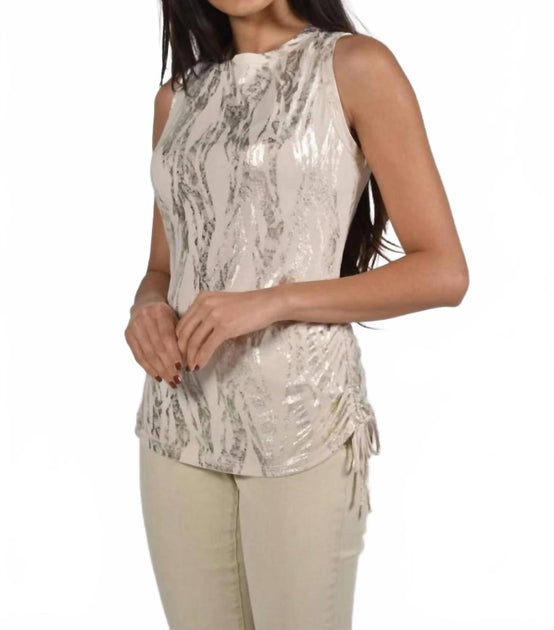Débardeur Frank Lyman Metallic Beige US 2 2
