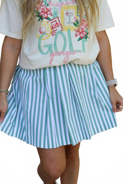 Adrienne Vacay Countdown Zara Faltenrock Grün Large 5