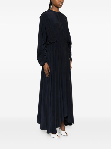 Lanvin Asymmetrical Hemline Maxi Dress Blue EU 42 4