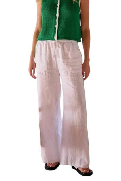 little lies Emma Side Trim Pants White Medium 2
