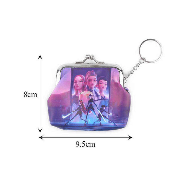 FASHNZFAB Character Printed Coin Purse Keychain Multi 4