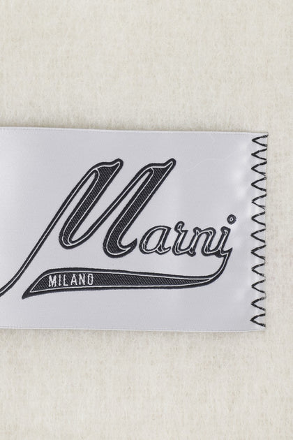 Marni Fringed Alpaca Scarf Beige 3