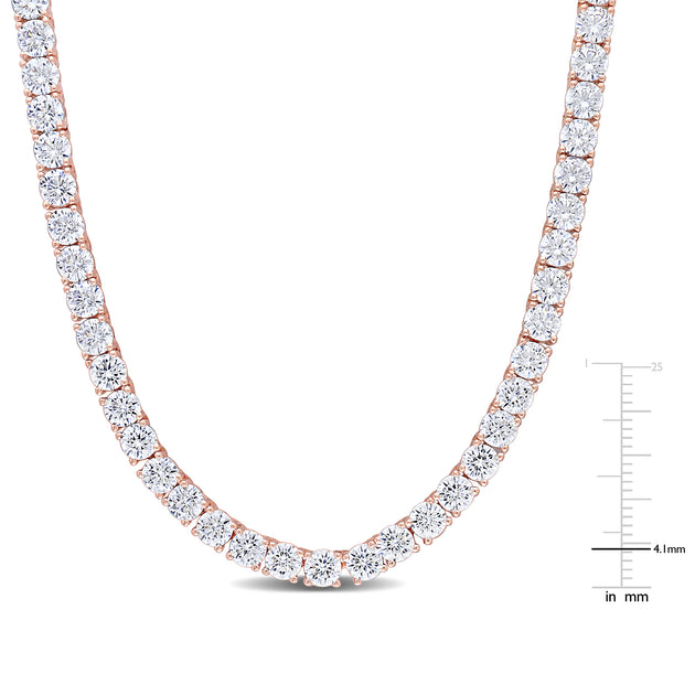 Mimi & Max Tennis Necklace Rose Silver 4