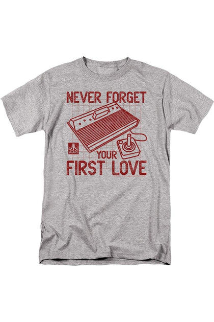 Gildan Atari First Love Kurzarm Herren T-Shirt Grau Small 2