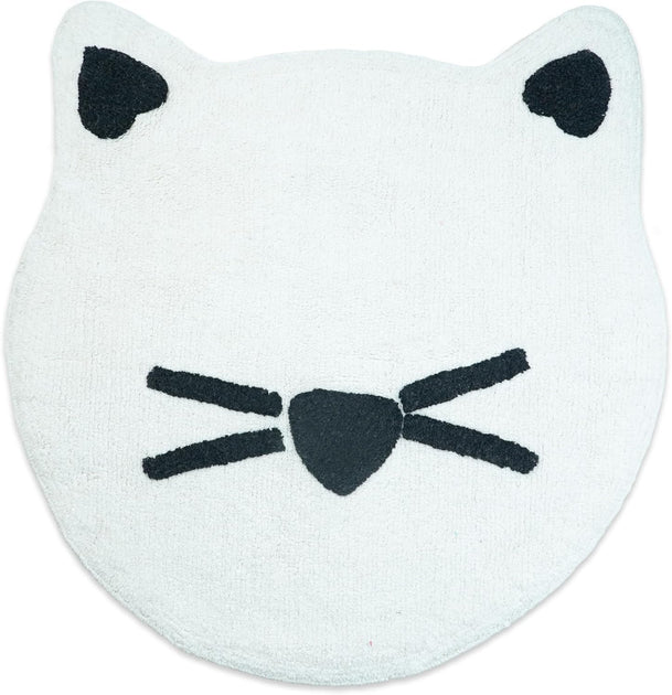 Hivvago Bath Rug Cat Black White 32in 2