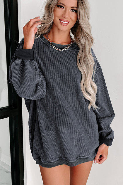 TRUEDAMES Pullover Sweatshirt Grey Small 3