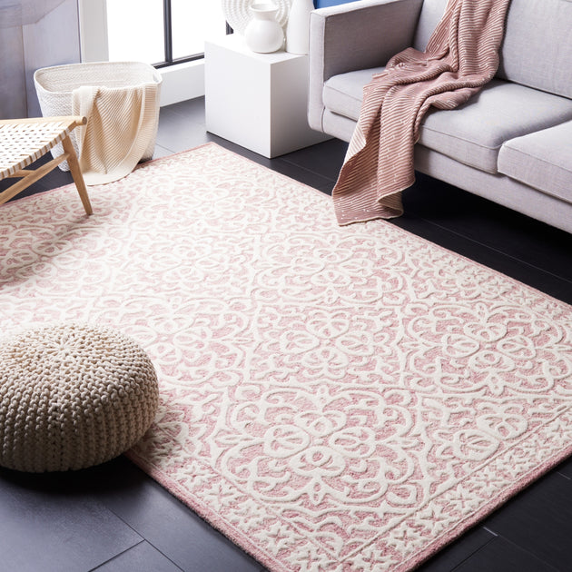 Safavieh MET857 Area Rug Pink/Ivory 2