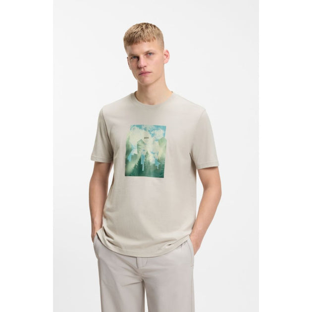 Boss Printed-artwork T-shirt Beige Medium 4