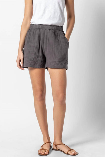 Lilla P Gauze Shorts Grey Large 2