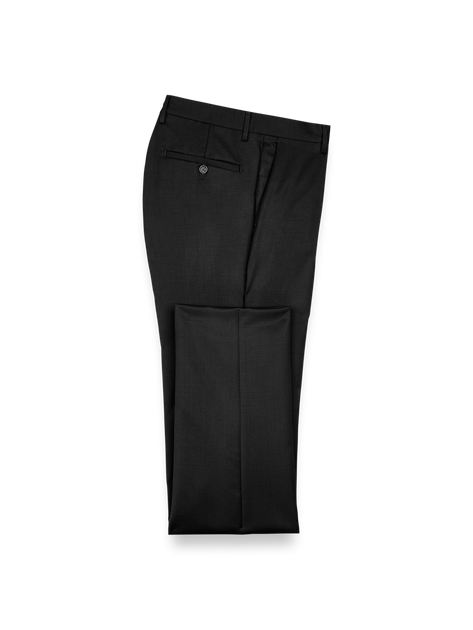 Paul Fredrick Wool Gabardine Flat Front Pants Grey 42 2