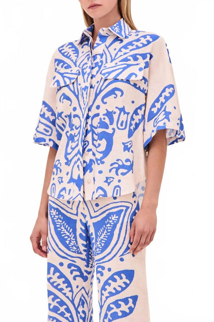 ALEXIS Farad Linen Top Blue Large 4