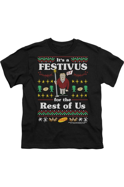 Gildan Seinfeld Festivus T-Shirt Black Medium 2