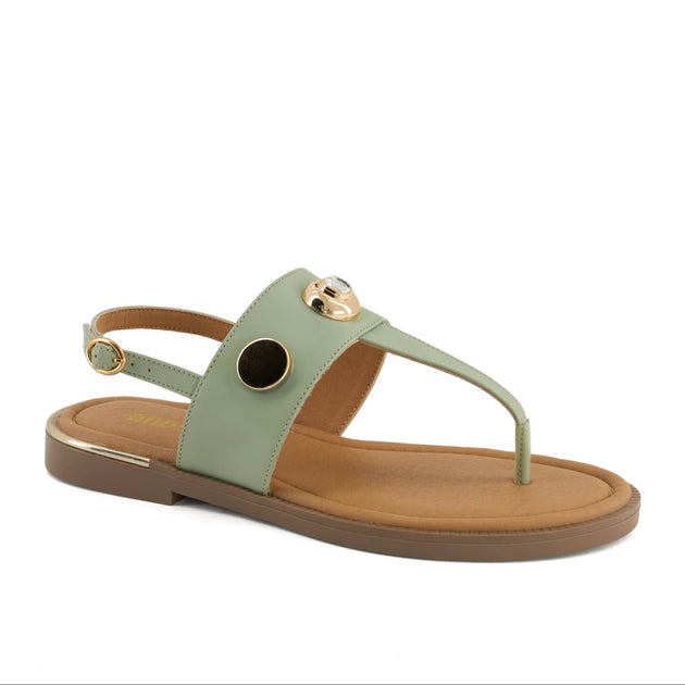 Andrea Women's Flat Sandals Green US 7 2