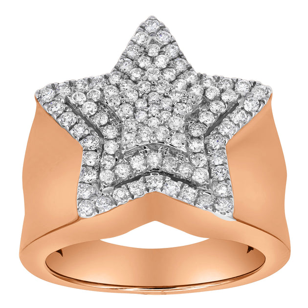 LuvMyJewelry SuperStar Statement Ring Rose Gold US 9.5 2