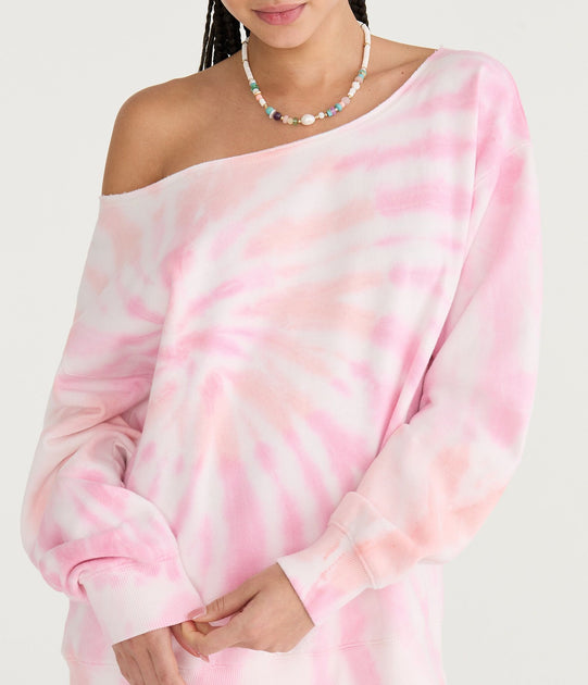 Aeropostale Cloud Soft Tie-Dye Sweatshirt Multi Large 4