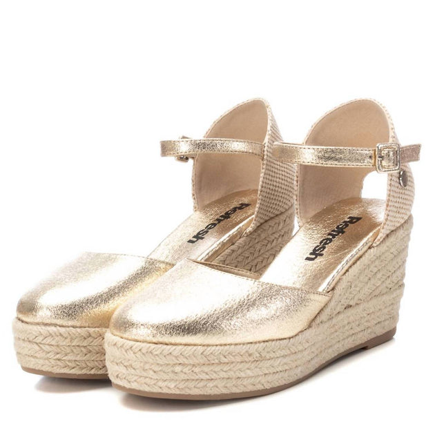 Xti 44670 Espadrille Sandals Gold US 9.5 4