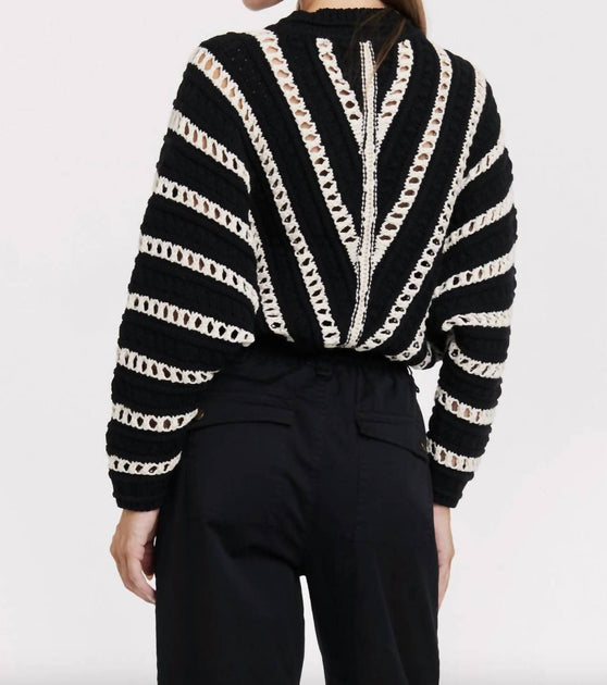 Another Love Havana Crochet Sweater Black XSmall 3