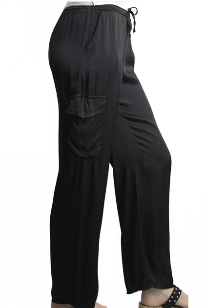 TEMPO PARIS Satin Cargohose 3
