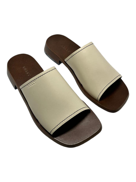 Bally Ofera Flat Sandals White US 8 3