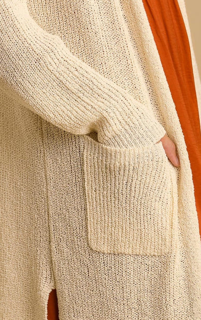 Umgee Warm Embrace Cardigan Brown Small 3