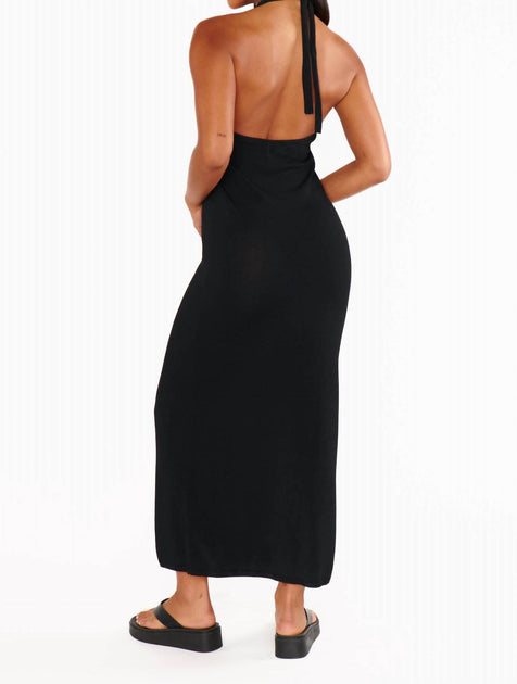 Show Me Your Mumu Kate Halter Dress In Black | ShopSimon Show Me Your Mumu Kate Halter Dress In Black | ShopSimon